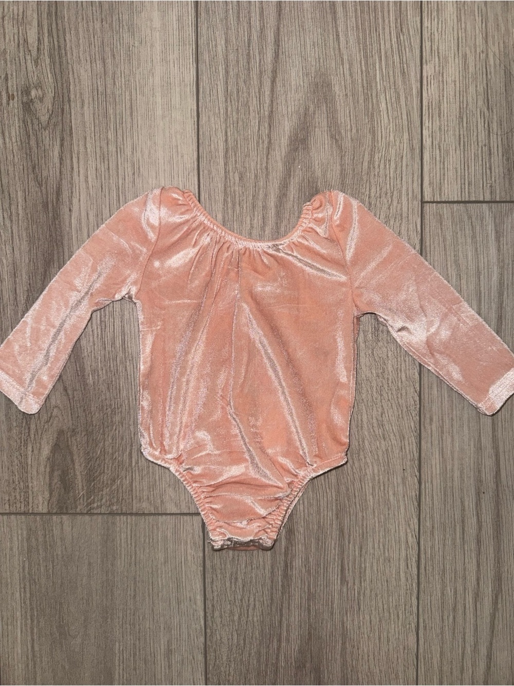 BAILEYS BLOSSOMS Pink Velvet Long-Sleeve One-Piece for Kids